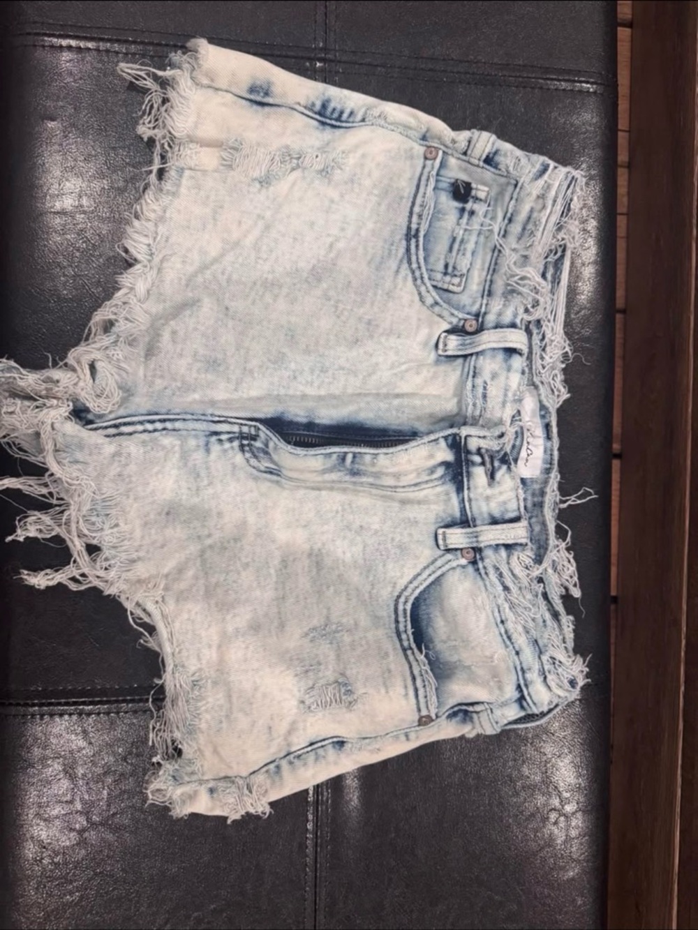 KanCan Light Wash Distressed Denim Jean Shorts